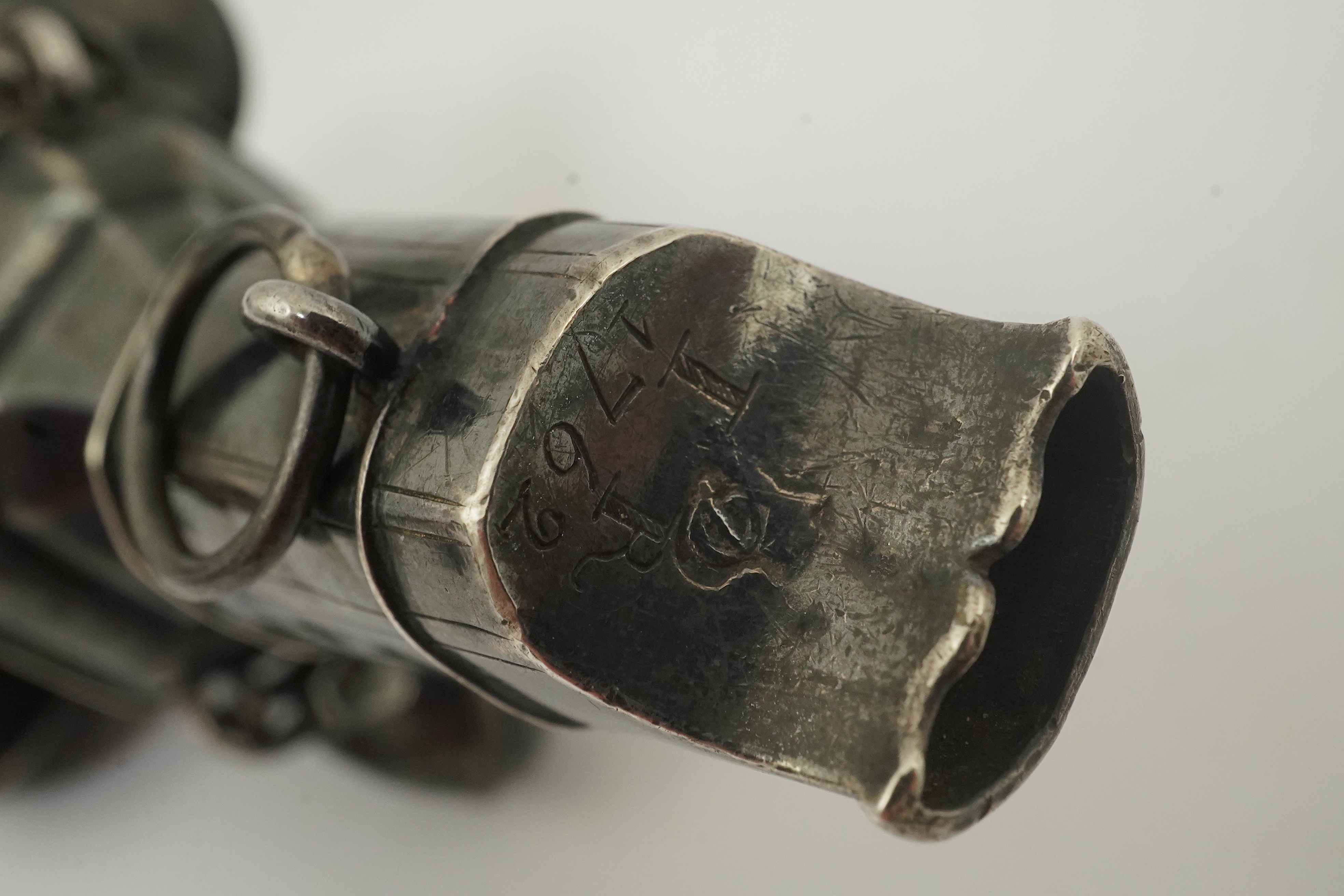 An early George III silver and coral child's rattle